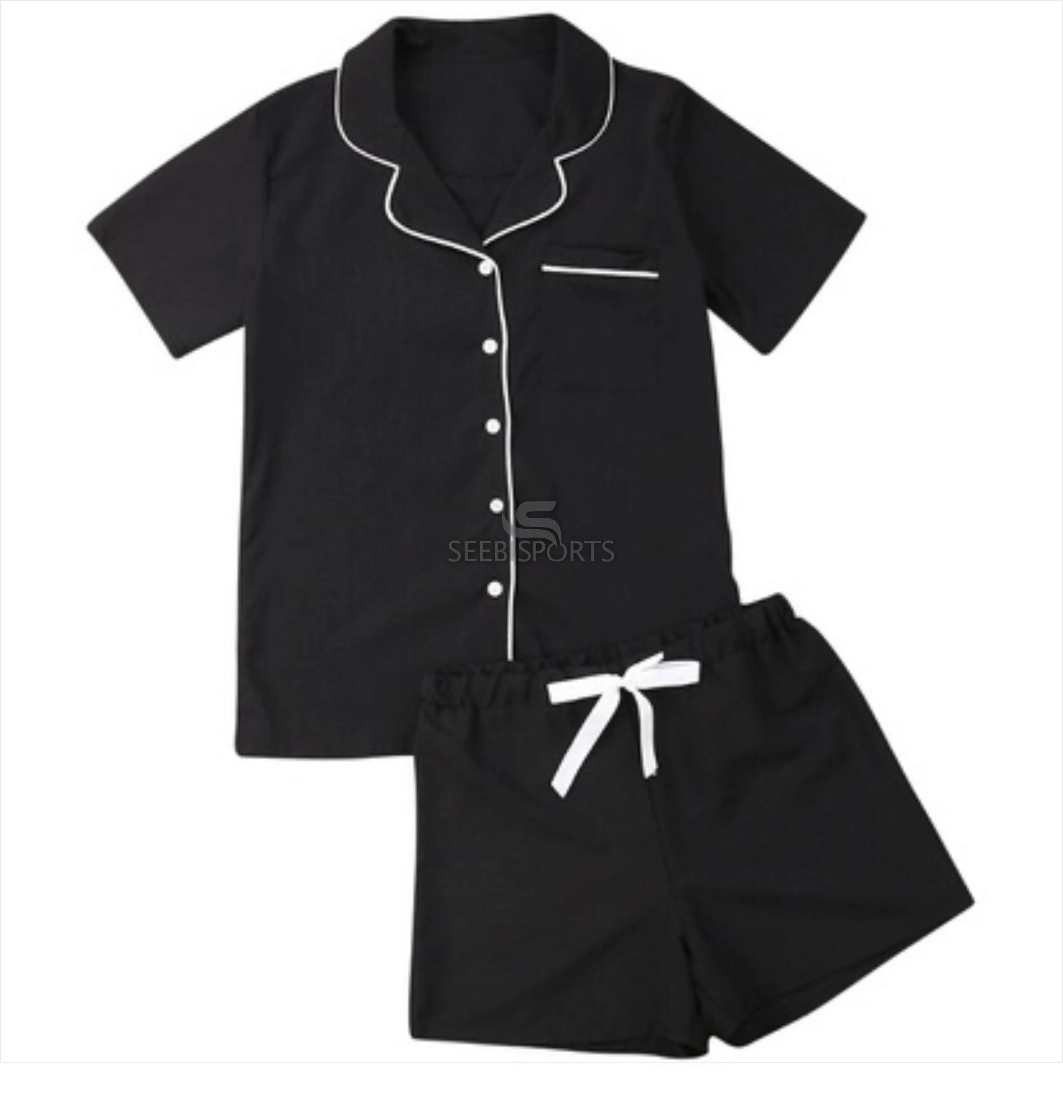 Cute Cotton Pajamas Set Short Sleeve Nightgown Summer Women Sleepwear Pajamas Pjs Fashion