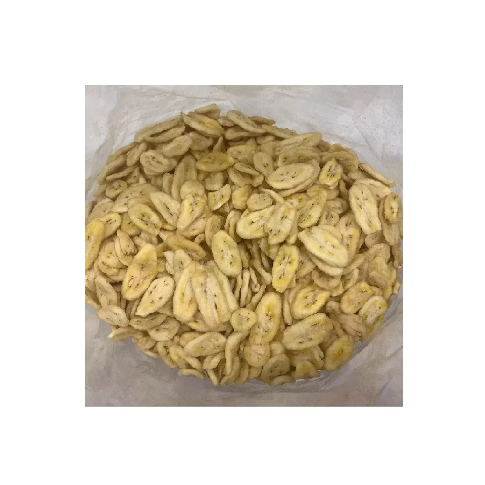 Vietnam Supplier Instant Banana Snack Dried Fried Banana Crispy Banana Chips With Oval And Round Slice