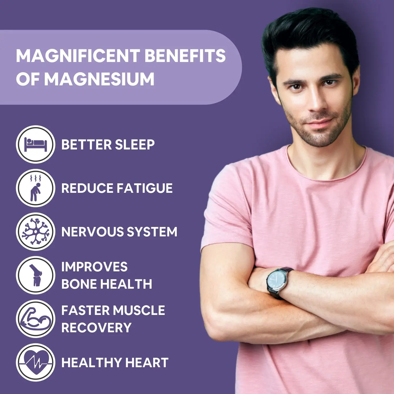 Chelated Magnesium Glycinate Citrate Supplement \ Magnesium Tablet 1814.18mg per serving. Supports Health and Muscle recovery