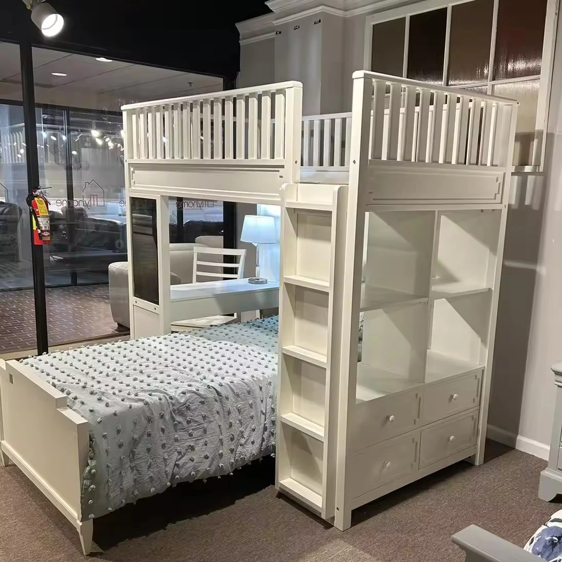 ODM OEM Service  Loft Bed For Twin Over Full Bed Wooden Hardwood For Kids Ready Export Worldwide From Vietnam Manufacturer