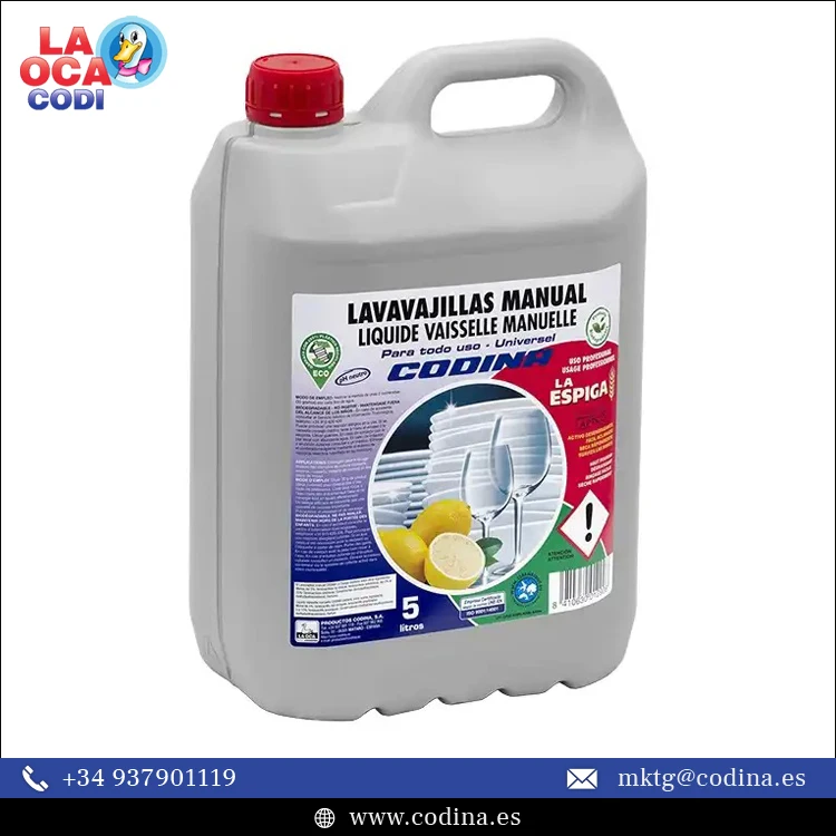 CODINA LA ESPIGA Premium Quality Lemon Essence 5-Liters Eco-Friendly Dishwashing Liquid Gel Cleaner and Dish Washer Detergent