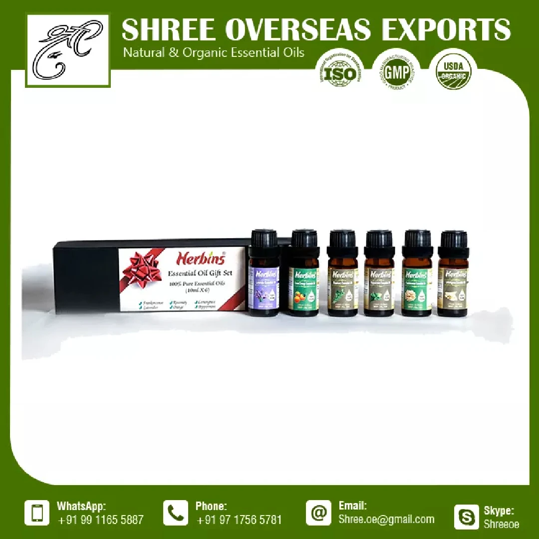 Organic Essential Oil Gift Set Massage Aromatherapy Oil Improve Skin Health Custom Packaging In Cheap Price