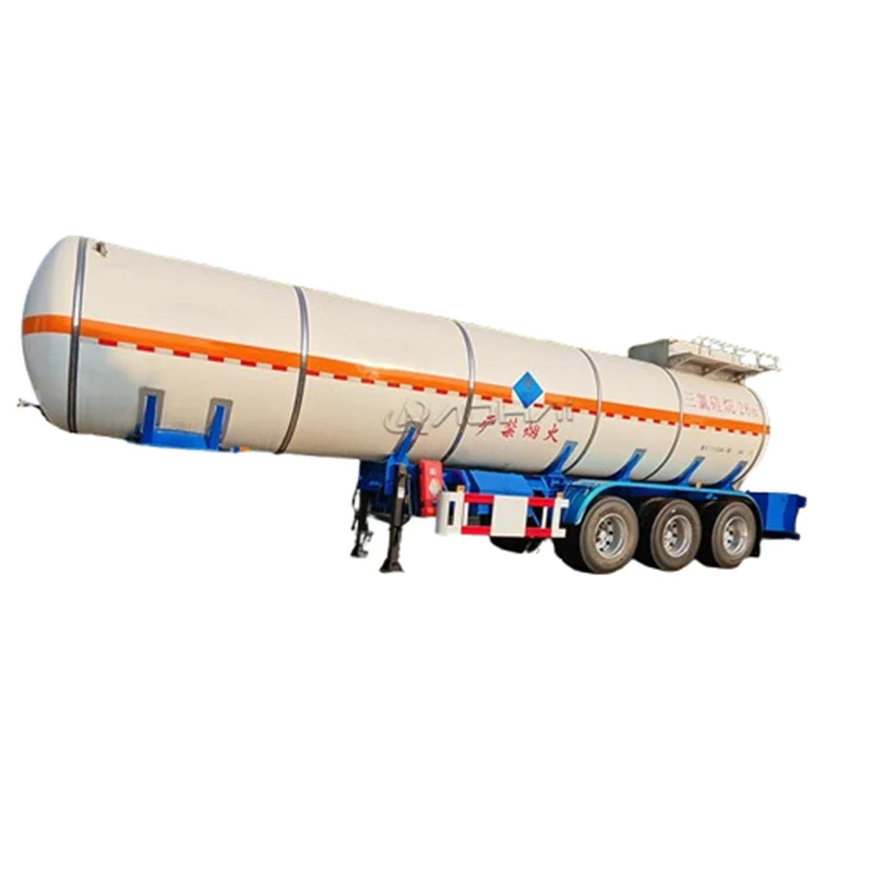 Hot Selling New Design 3 Axle Carbon Steel Cryogenic Storage Tanker Semi Trailer LNG Tank For Truck