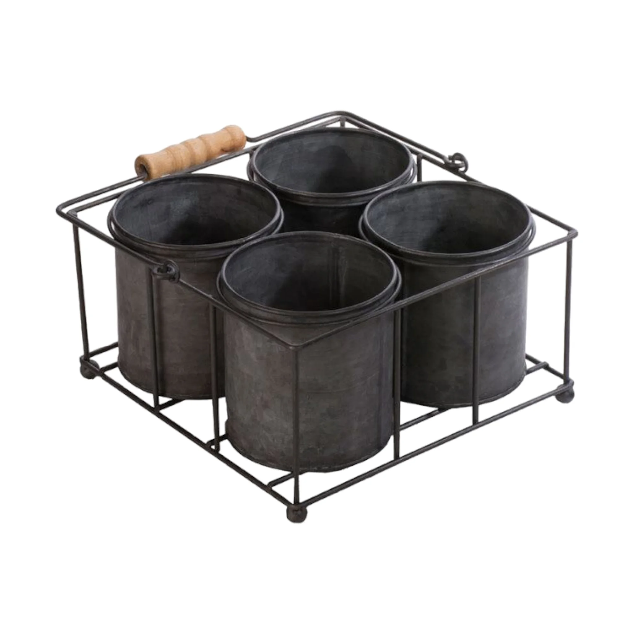 Metal Flatware Caddy Flatware Caddy Utensil Holder Stand Cutlery Storage Organizer with 3 Section For Table Kitchen Office Desk