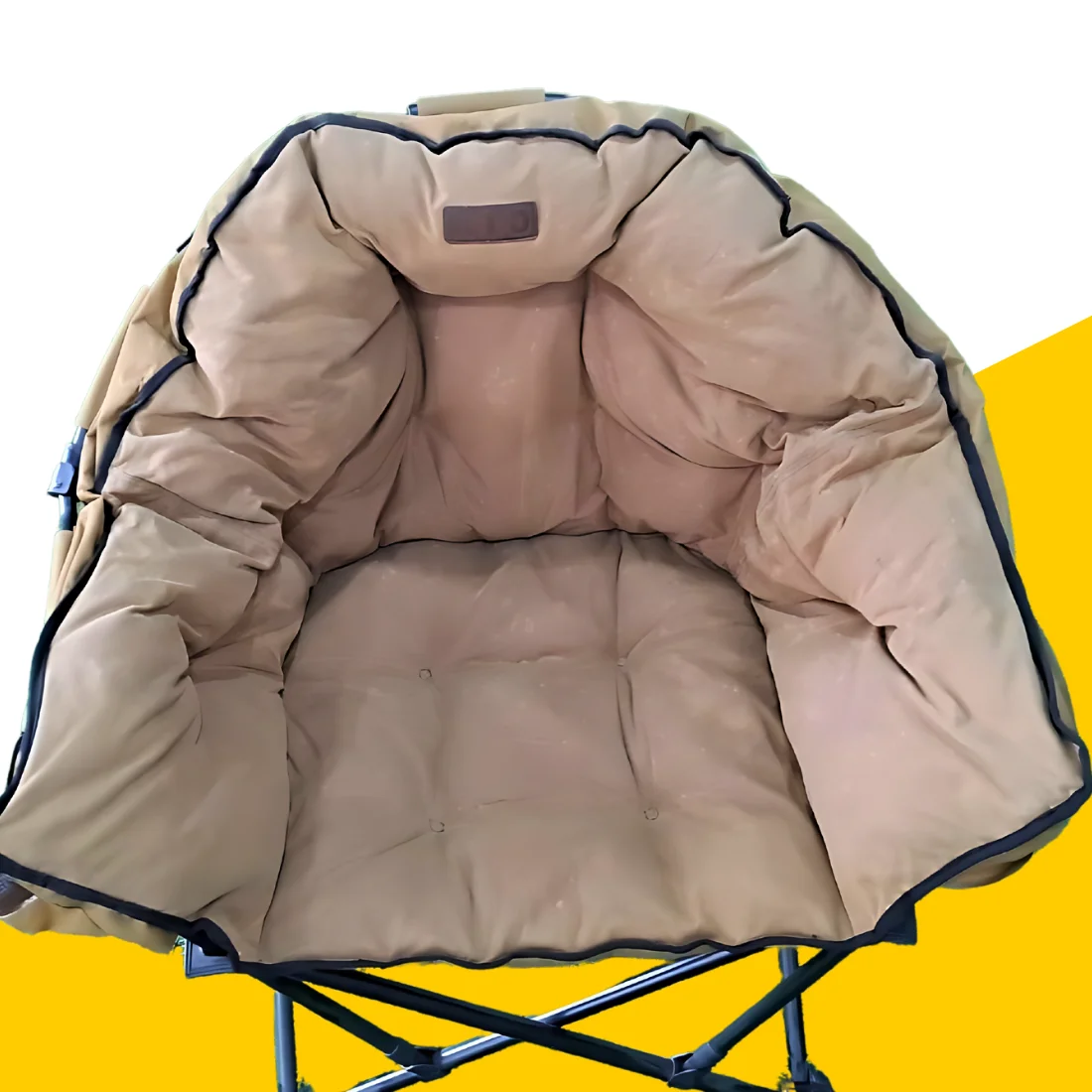 Lightweight Outdoor Folding Chair Soft Laminated Cotton Foldable Moon Shape for Camping and Park Use Camping Accessories