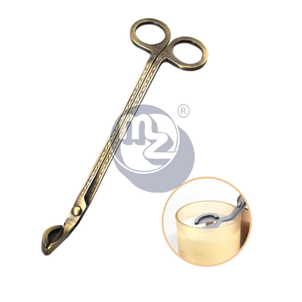 Top Selling Pakistan Made Candle Snuffer Gold Copper Trimmer Wick Antique Brass Candle Wick Clipper Wick Cutter Scissor
