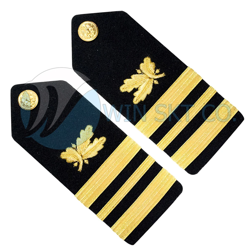 Pakistan Manufacture Navy Uniform Shoulder Board Custom Captain Pattern Pilot Rank Epaulet