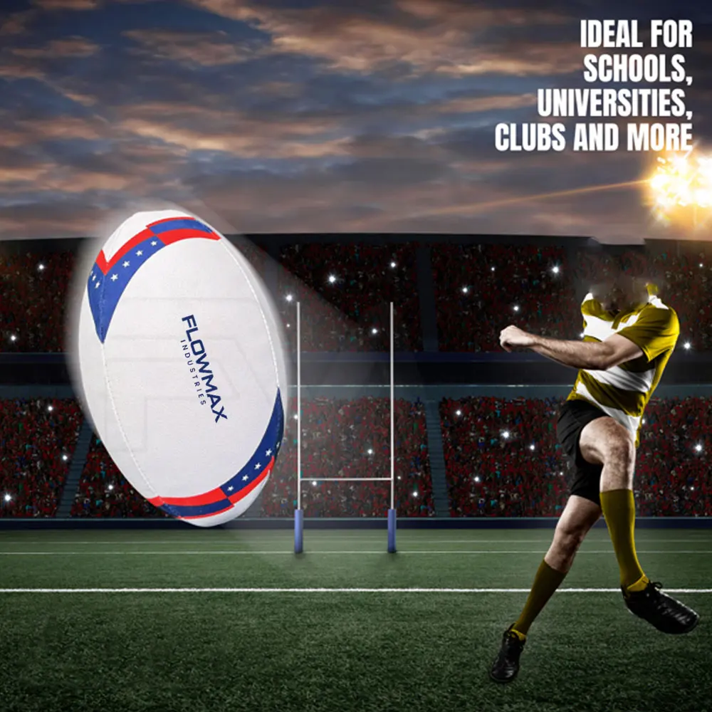 High Manufacturer Custom Color Soft Rugby Ball Factory Direct Supply Leather Made Rugby Ball