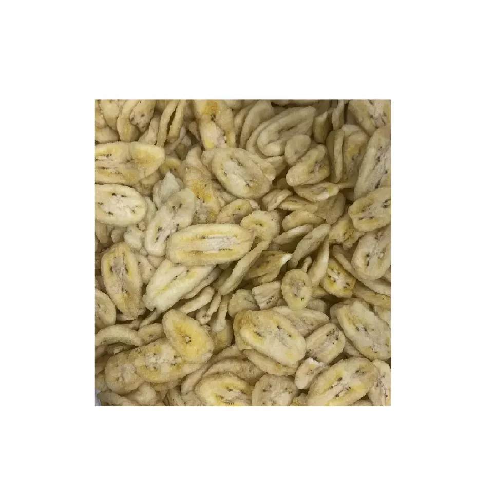 Vietnam Supplier Instant Banana Snack Dried Fried Banana Crispy Banana Chips With Oval And Round Slice