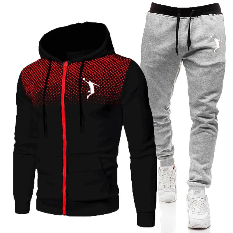 custom mens 2 piece cargo pants set tracksuits