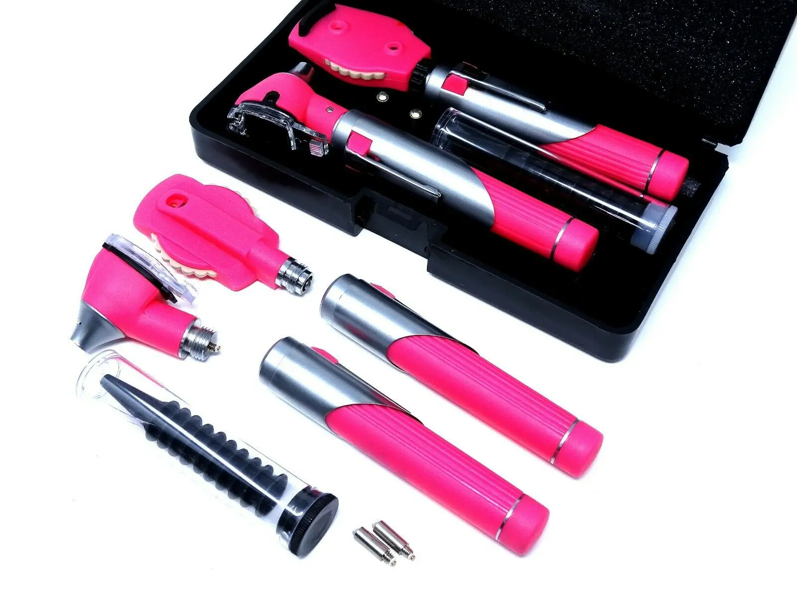 Синее мини-отоскопическое оптоволоконное медицинское диагностическое обследование