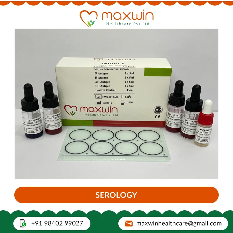 Certified Best Dealer Manufacturing Diagnosis Reagent Widal 4 Antigen Test Kit 4x5 ml with High Accuracy at Market Best Price