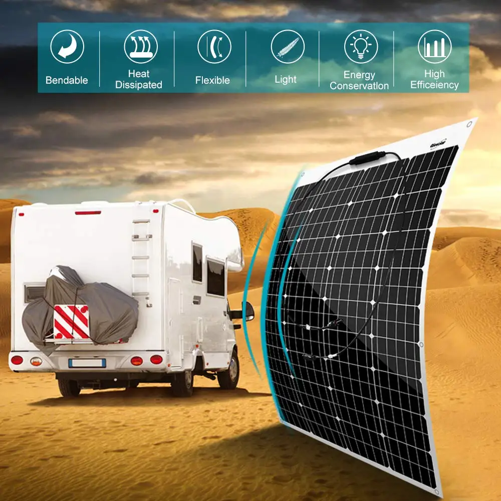 Fixation Panneaux Solaires Prix Residential China Wholesale 200w 400w 800w 1000w 2000w 10000w Flexible Solar Panels 600w Price
