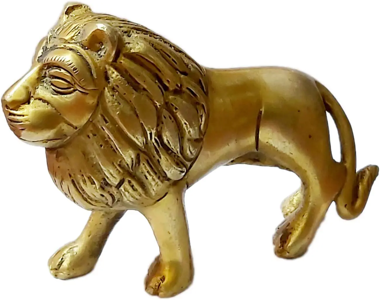 Brass Lion Statue in Golden Antique Colored By Adiba Home Decor