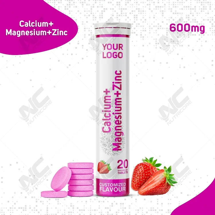 Leading Supplier of Premium Quality Natural Supplement Calcium+Magnesium+Zinc Effervescent Tablets