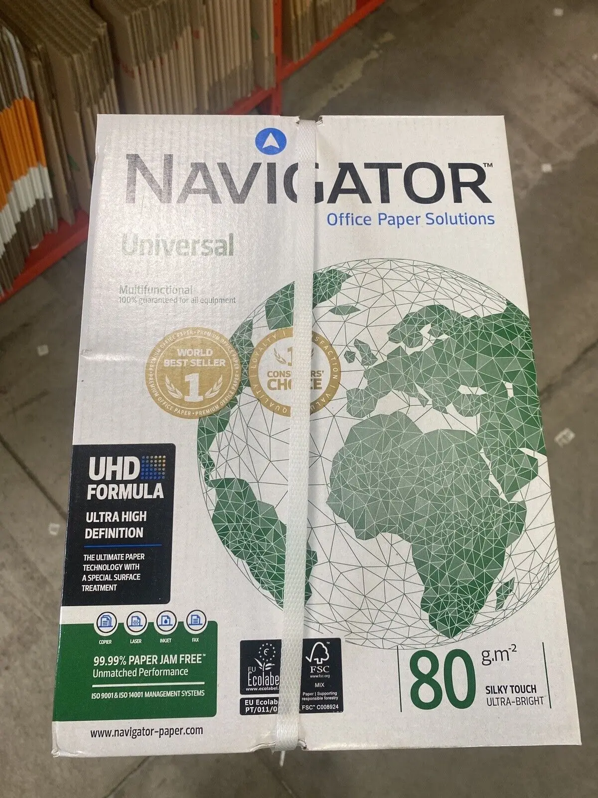 Best Navigator A4 Premium Bright White Printer Paper 80 Gsm Smooth with Silky Touch 500 Sheets-for Copiers