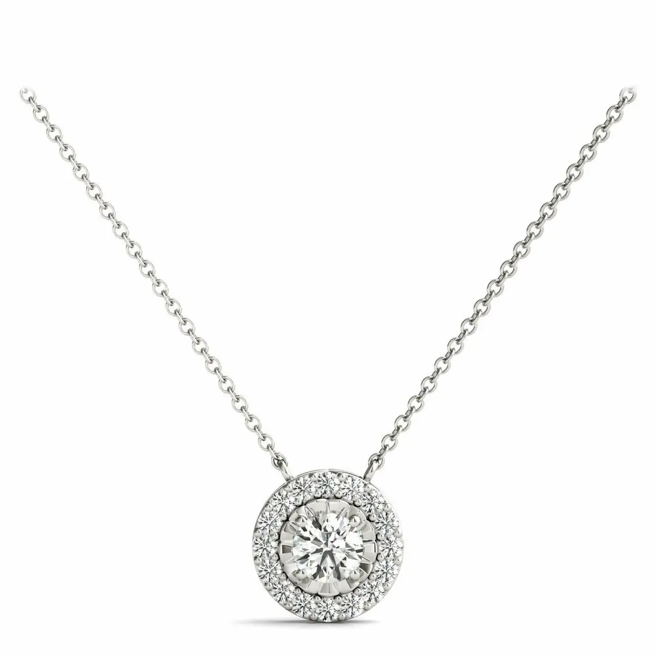 Indian Manufacturer Natural Diamond Studded Solitaire Pendant with 18 Kt Real Gold VS SI Diamond Purity Available at Export