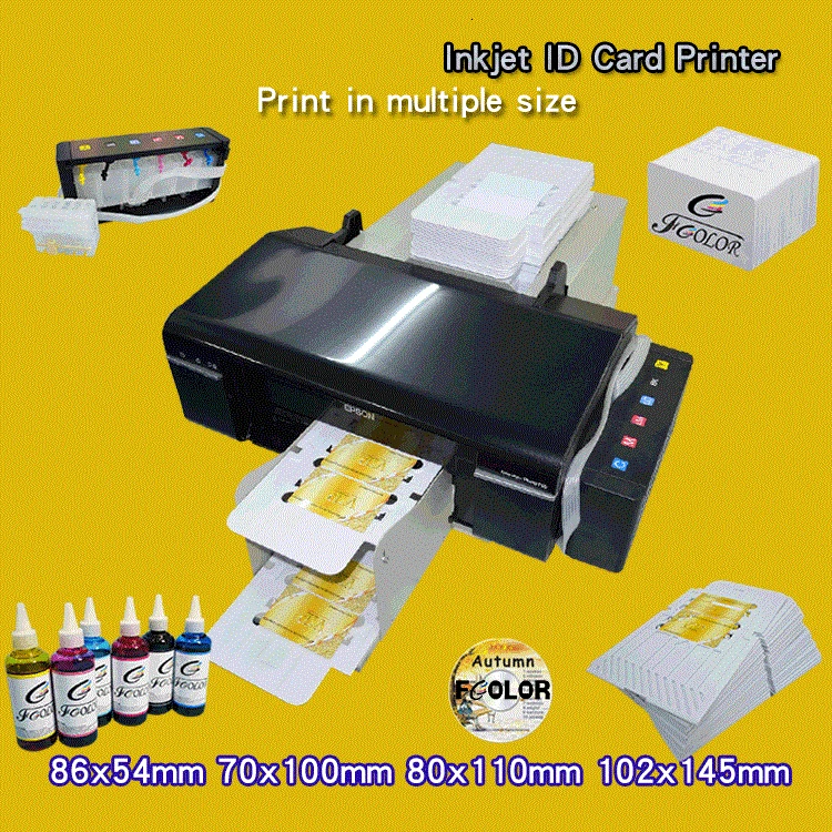 Automatic Cheap Price Plastic PVC ID Card Printer Machine with max 50 trays