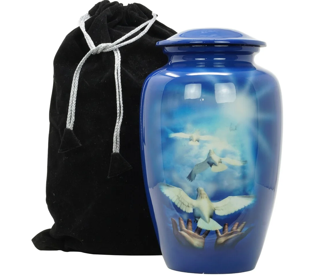 Best Quality Hammer Bird Metal Urn for Adult Human and Animal Ashes Customizable Logo and Size for Pet Caskets