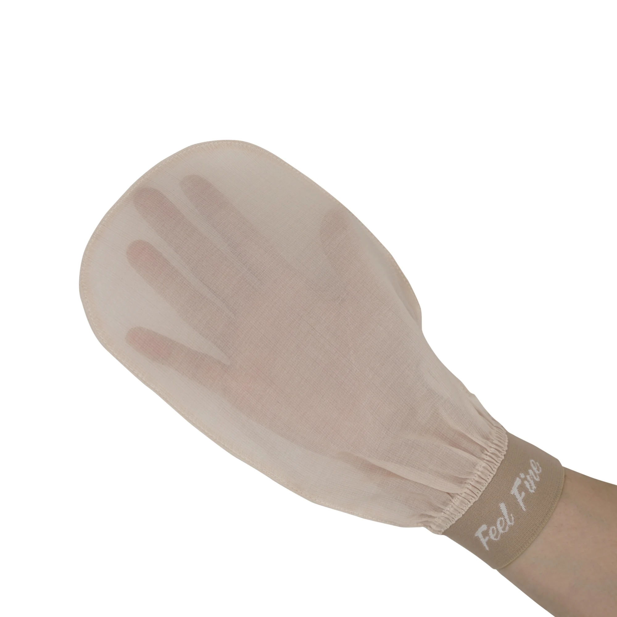 Feel Fine 100% Turkish Raw Cocoon Silk Full Natural Exfoliating Mitt Body and Face Scrubber Bath Mitt Set