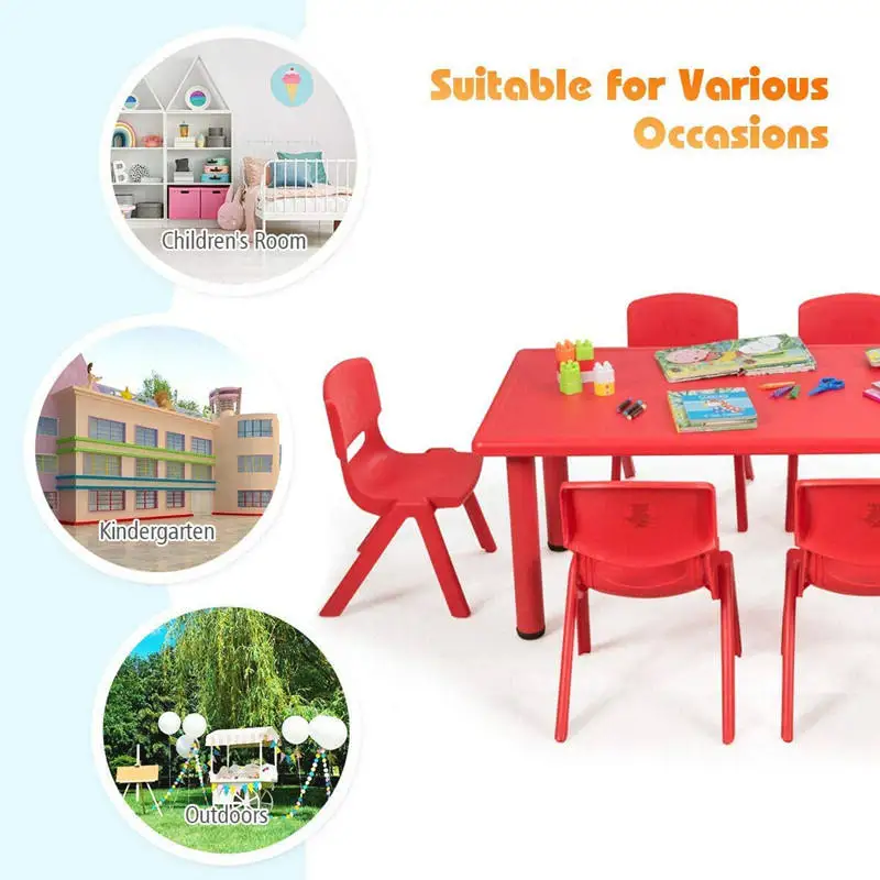 West Shore Colorful Nursery School Furniture Kids Study Table Plastic Tables And Chairs For Sale