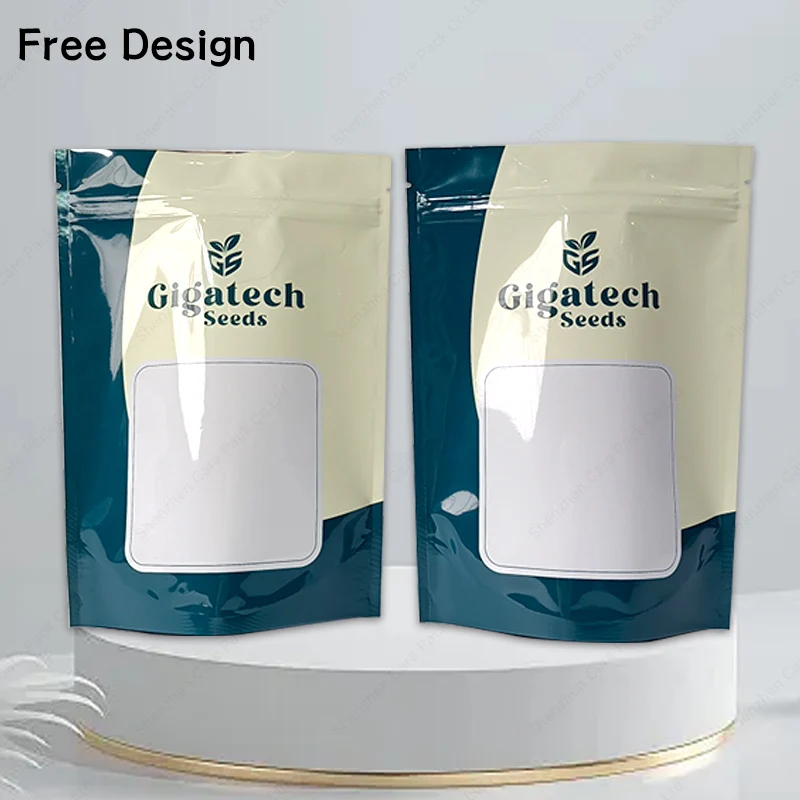 Seed Packaging Ziplock Bag Custom Dry Fruits Nuts Food Pouches Resealable Mylar Bags With Printing Logo