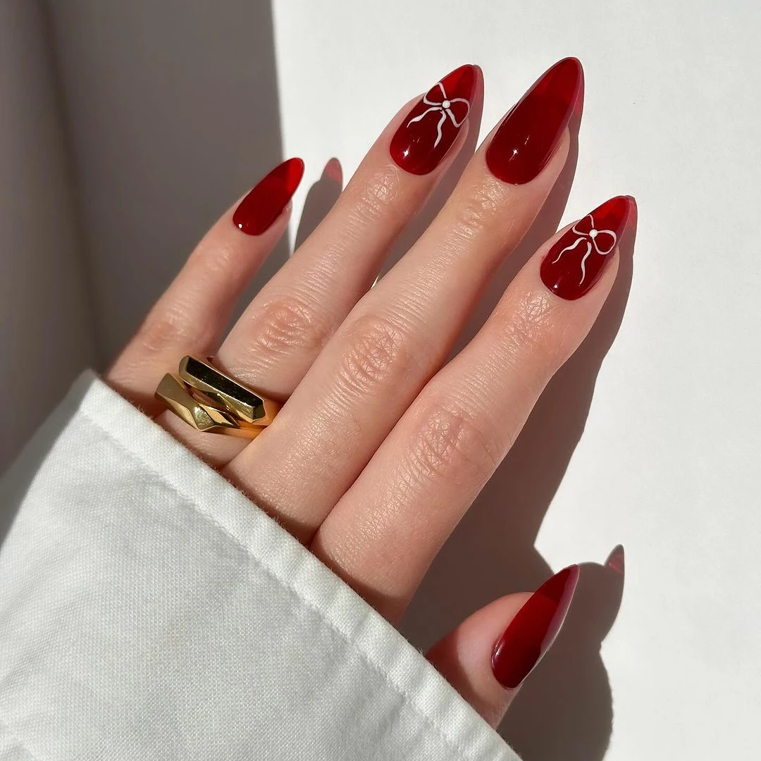 Custom Design Luxury High Quality Fake Nails Art Set With Glue Wholesale Almond Soft Gel Red Halloween Christmas Press On Nails