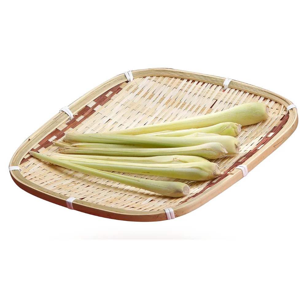 Vietnamese Supply Rectangular Bamboo Serving Trays for Food Snacks Holder Handwicker Cheap Price Wholesale