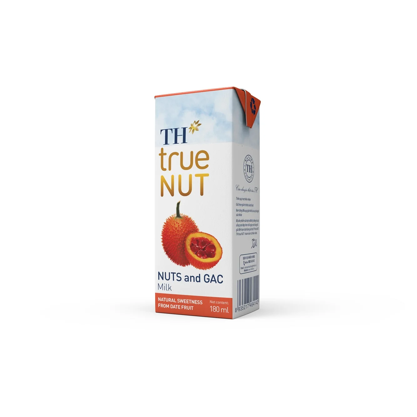 Nuts and Gac Milk TH True NUT 180 ml Box Packaging Original Flavor Nutritious Blended Dairy Products Nut Milk