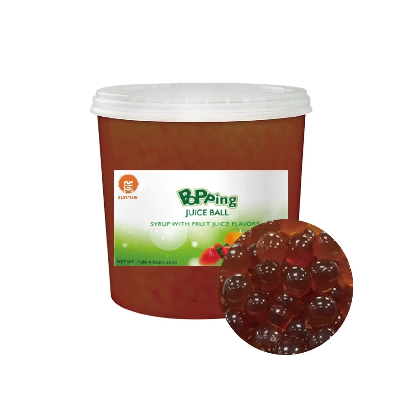 Taiwan Bubble Tea Supplier 3.4kg Caramel Popping Boba For Milk Tea