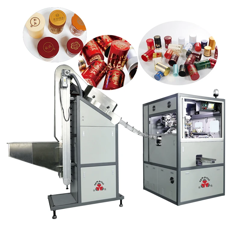 H200CT Wine Bottle Cap Commercial Hot Foil Stamping Machine Hot Stamping Machine for Plastic or Aluminum CAP Sides And Top
