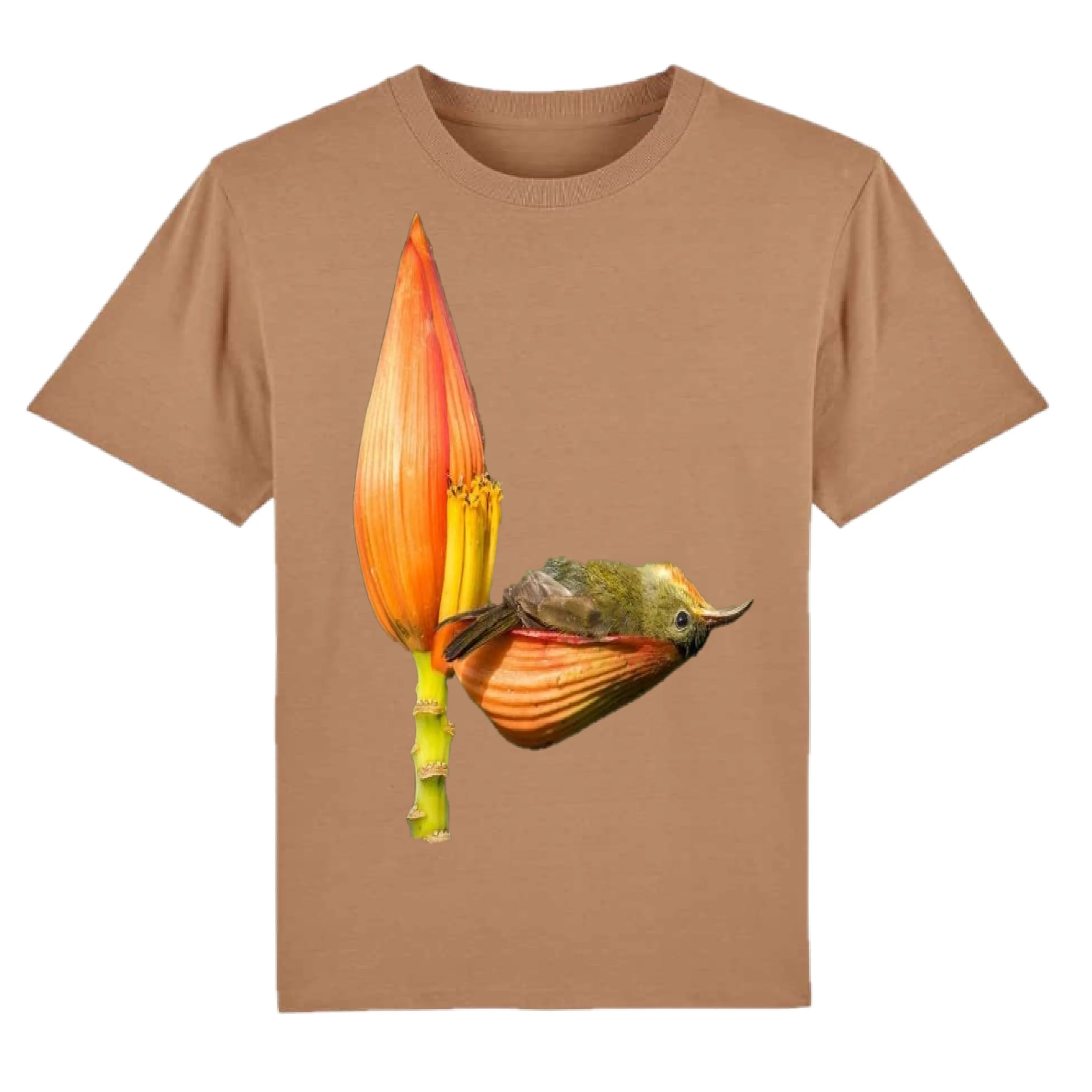 Bird Print Good Quality Unisex T Shirt Solid Color Sustainable Direct Factory Made 100% Cotton Wholesale Price T Shirt