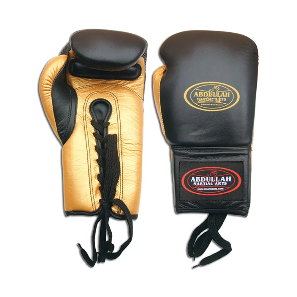 Training Gloves Gym Boxing Gloves Laced Wrist Straps Polyurethane Foam