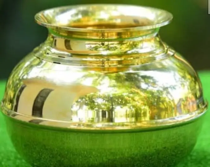 Decorative Copper Pure Kalash for Pooja German Silver Kalash, Pot  Chandi Plain Lota Sangli Kalasha for Puja (200gm)