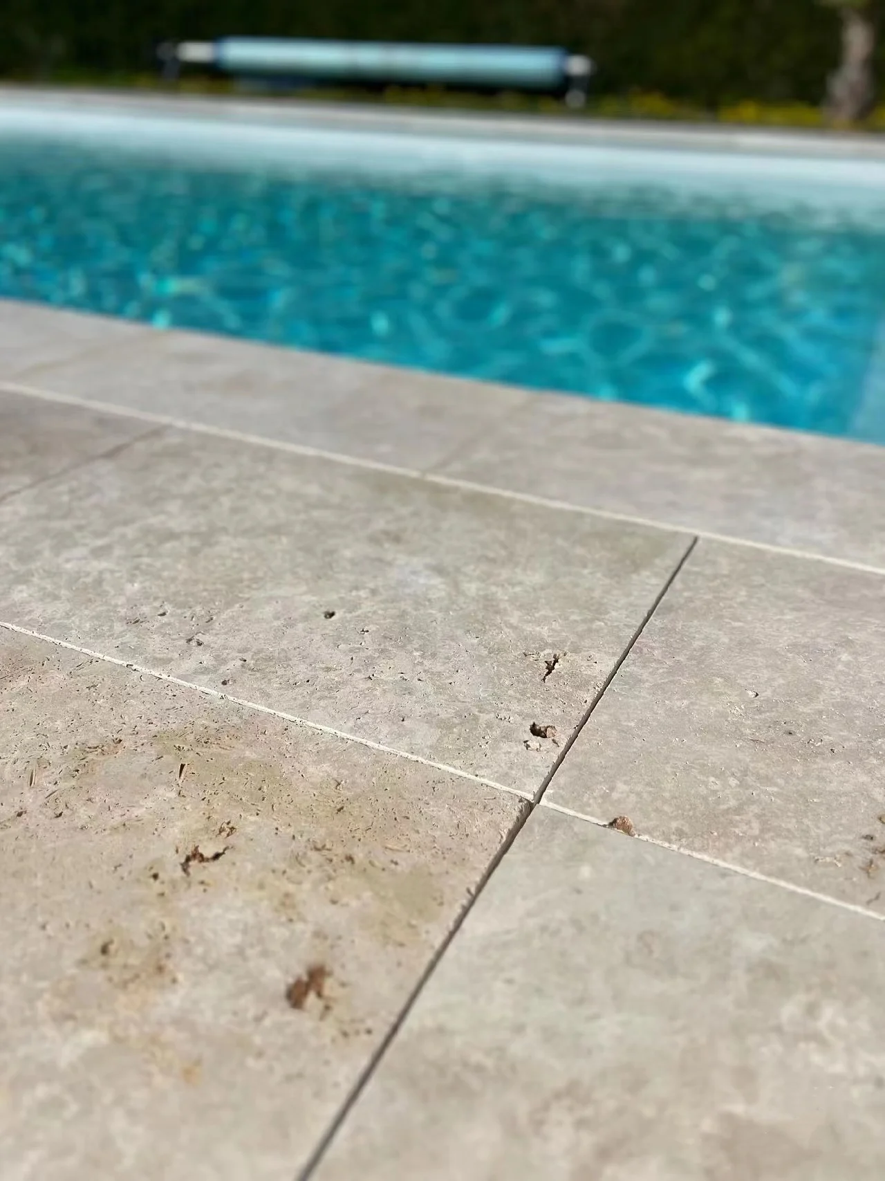 Wholesale Natural Travertine Mosaic Stone Swimming Pool deck tiles Silver Travertine Stone Ivory Deck Tile