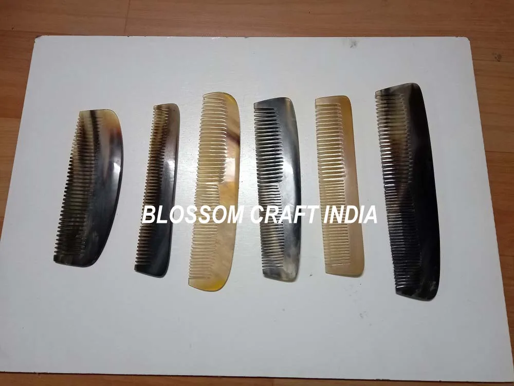 Best Quality Handmade Cow / Ox Horn Natural Comb for Hair & Beard Buffalo Hair comb from India