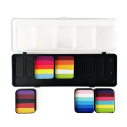 Быстрая доставка, профессиональный набор краски для лица с мировым цветом, краска для лица и тела, поставщики нетоксичных краски для лица с радугой