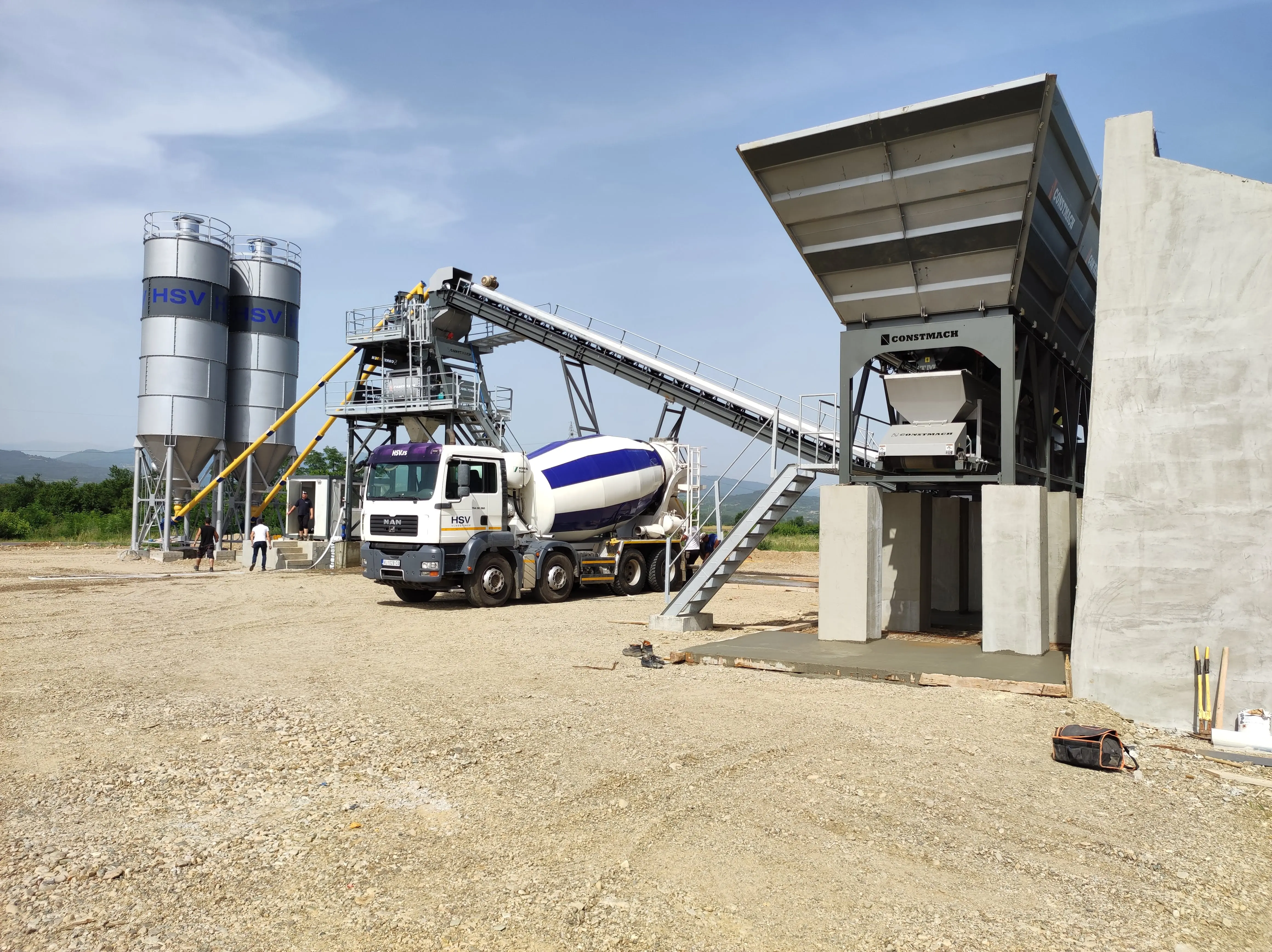 160 M3/h Capacity Concrete Batching Plant Manufacturing Plant Batching Machine CE ISO9001 CONSTMACH 68tonnes Electric 15 Days