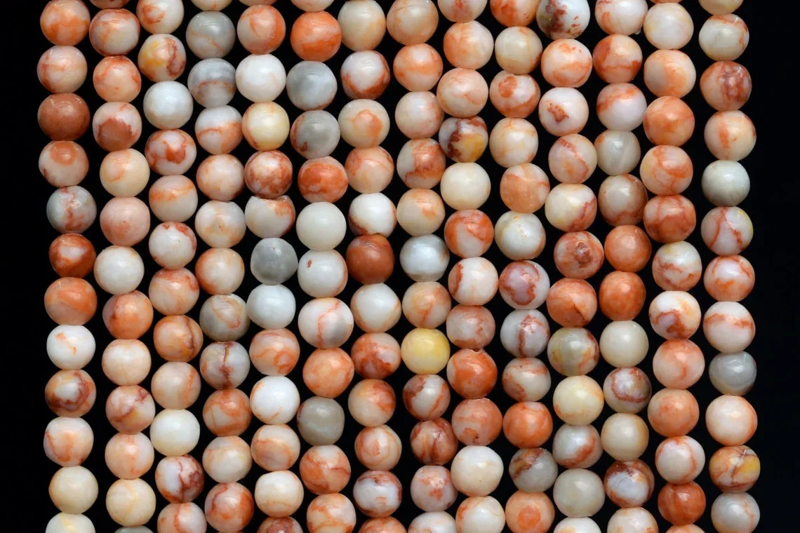 Factory Price Natural Red Spider Web Jasper Stone Round 8mm Beads Line For Making Jewellery (48 Beads line)