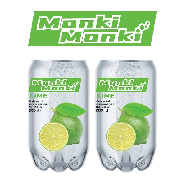 Popular Soft Drink with Sample Available Monki Monki Brand Carbonated Soft Drink 350ml PET Can Halal Certification  Wholesale