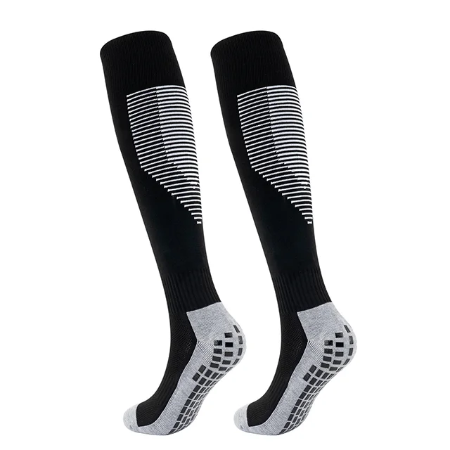 Self-heating, Thermal Youth Men Non Slip Grip Sock Football Soccer Ankle Crew Long Athletic Sport Grip Soccer Socks