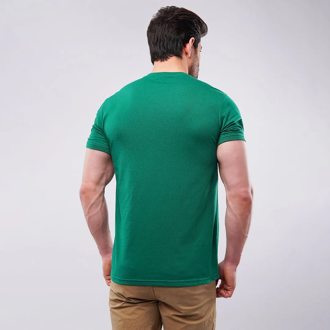 Male Short Sleeve Cotton Custom Logo Henley Collar Button Waffle Knitted Men Blank T Shirts