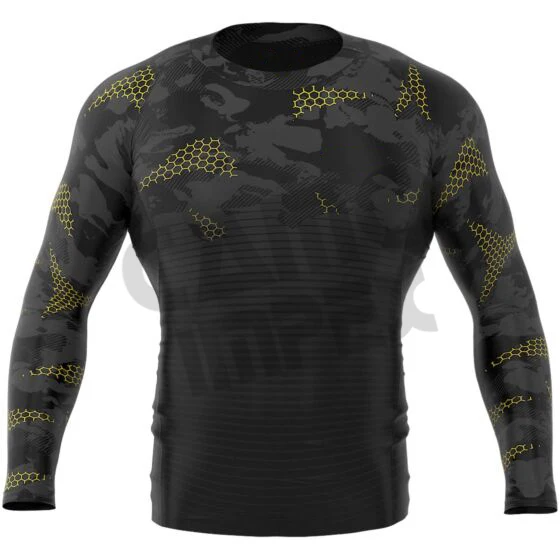 Custom Surf Printed Long Sleeve Swimsuit Rashguard OEM Design Compression MMA Rashguard Custom Sublimated Printed Rashguard