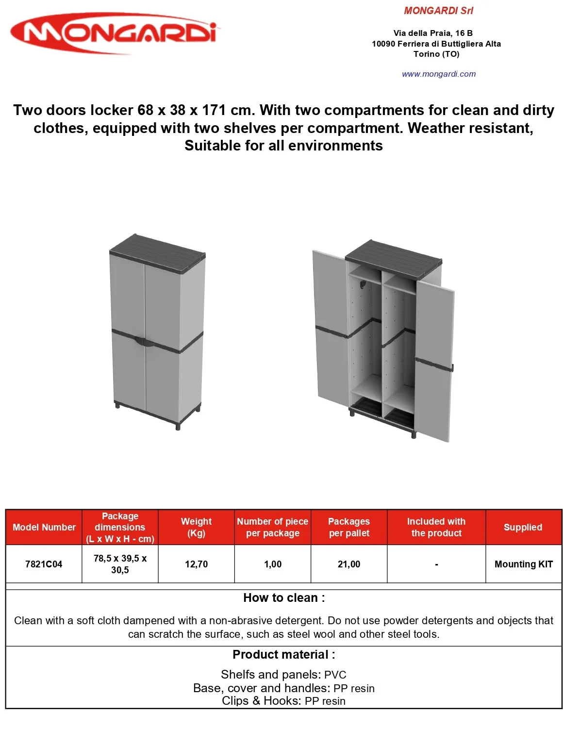Italian Design Durable Plastic Folding Wardrobes Hot Selling Modern Bedroom Furniture Easy Assembly Home Gym Use Direct Exports