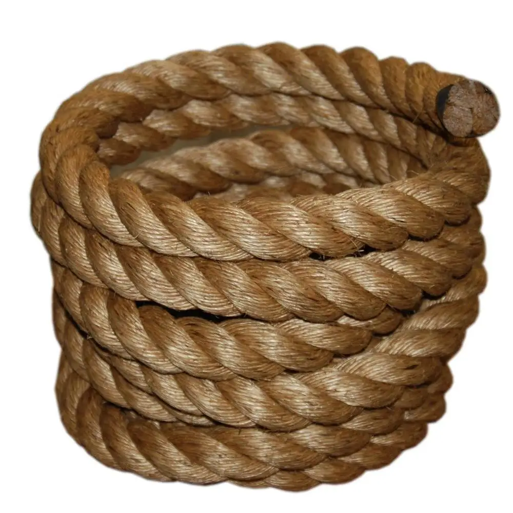 Factory Direct Supply Thickness Natural Jute Rope Twisted Hemp Rope For Craft Dock Decorative Landscape From Bangladesh