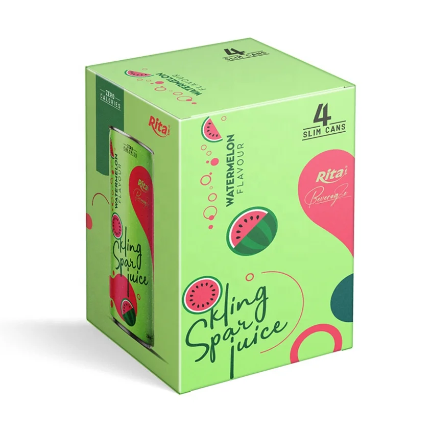 Экспортер из Вьетнама, Собственная марка, газированные напитки, полезные для здоровья, 250 мл, консервированный, сверкающий, арбузный сок, напиток