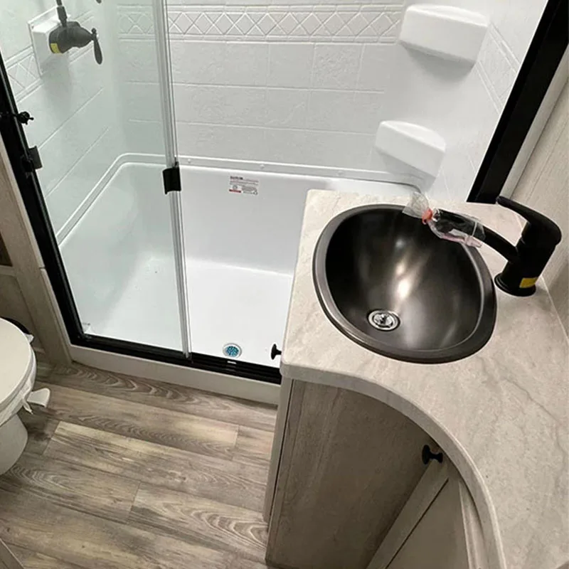 New Wall mounted Aluminum shower cabinet for caravan rv portable aluminum furniture