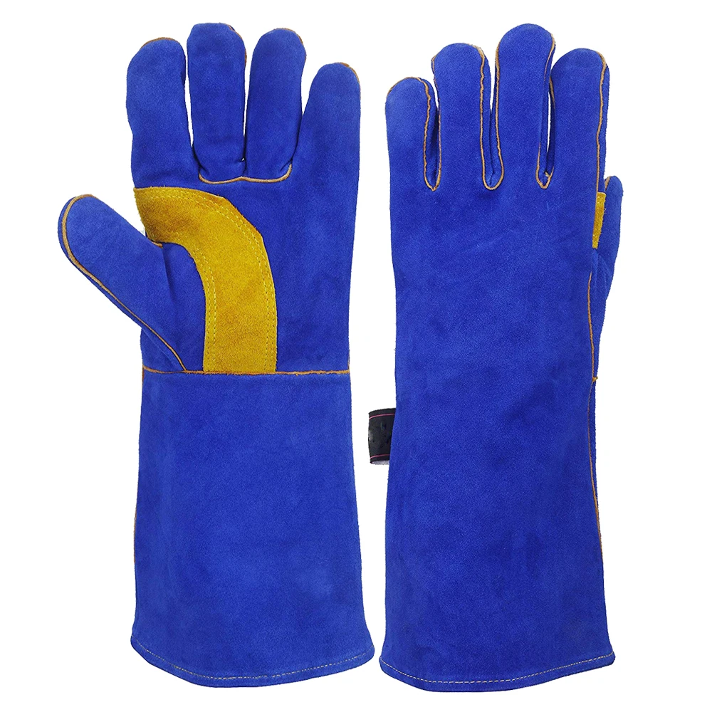 chemical resistant green nitrile gloves non slip flocklined work gloves, safety gloves for oil grease and industry uses
