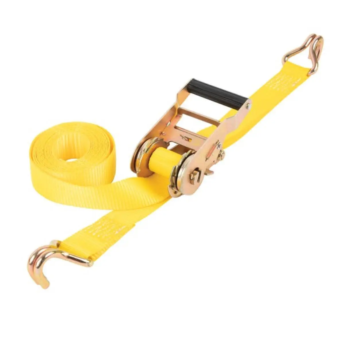 Embrace Reliable Ratchet Straps Tie Downs Polyester Belt Yellow 50mm, Hooks Metal Of Goods On All Moving Terrains