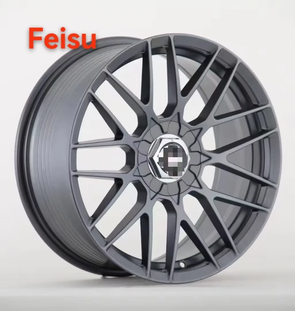 China factory Aluminum Passenger Car matt black modify RF 18 inch flow forming racing car light alloy wheel rims rines mags